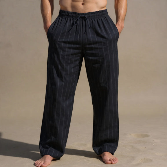 Men's Linen Pants with Stylish Stripes