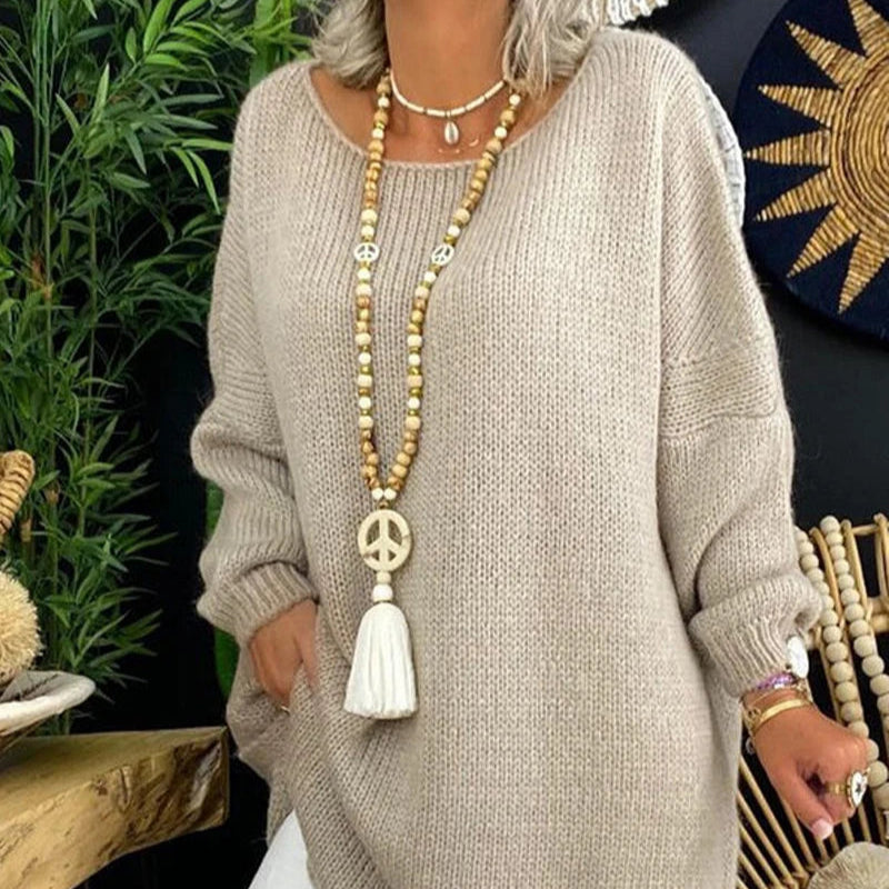 Yumfeel Tassel Long Necklace Handmade Wood Beads Stone Peaceful Pendant Women Summer Beach Dresses Necklaces