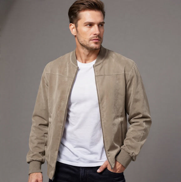 Men's Vintage Suede Zipper Jacket
