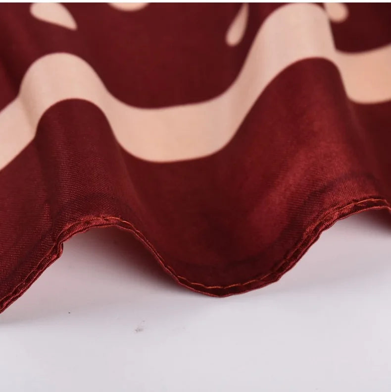 Head Scarf Women Luxury Brand 90×90cm Silk Square Scarf Satin Bandana Cheveux Soft Neckerchief Hijab Hair Scarves For Ladies