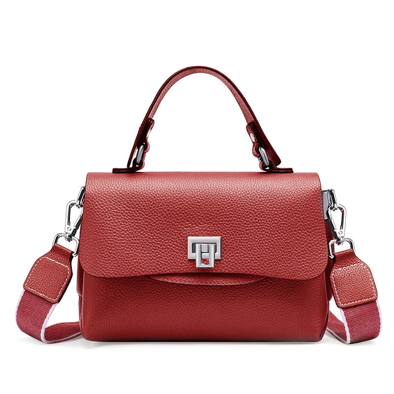 Zency Women Genuine Leather Top-handle Bag Envelope Bags Luxury Designer Shoulder Handbag Ladies Elegant Crossbody For Ladies