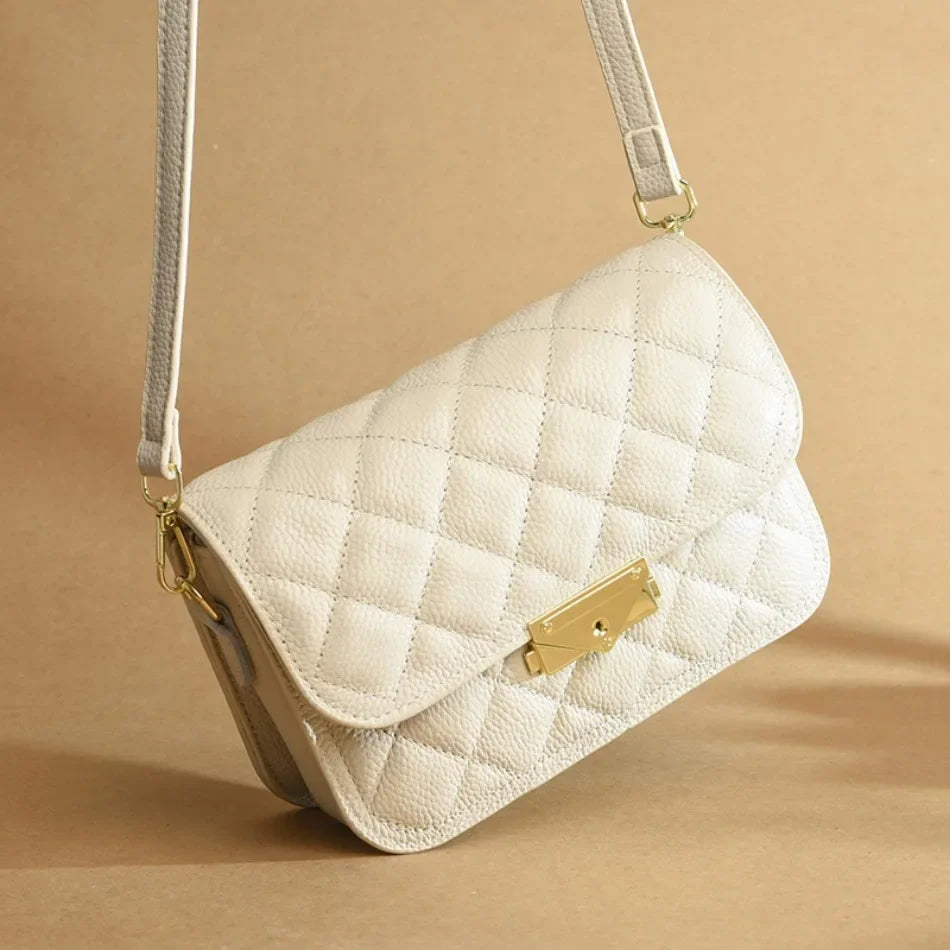Genuine Leather Bag for Women Luxury Brand Small Ladies Handbag High Quality Natural Cowskin Female Shoulder Crossbody Bags Tote