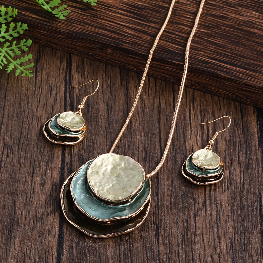 New in Necklace Circular Pendants Layered Aesthetic Decoration Choker Beauty Jewelry Trend Christmas Elegant Necklaces for Women