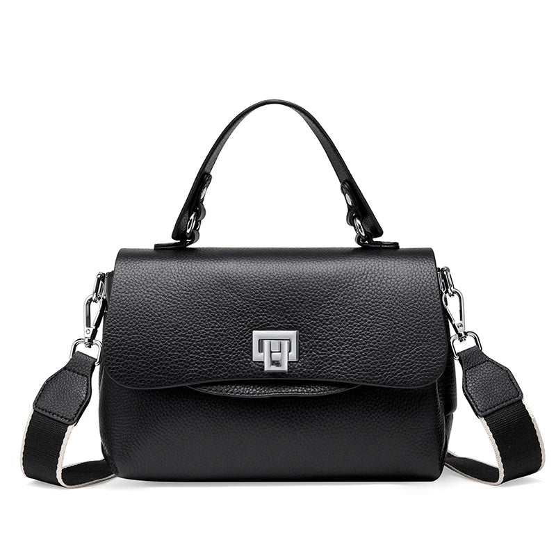Zency Women Genuine Leather Top-handle Bag Envelope Bags Luxury Designer Shoulder Handbag Ladies Elegant Crossbody For Ladies