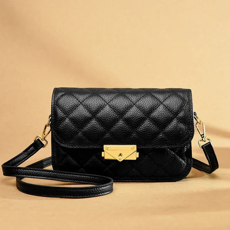 Genuine Leather Bag for Women Luxury Brand Small Ladies Handbag High Quality Natural Cowskin Female Shoulder Crossbody Bags Tote