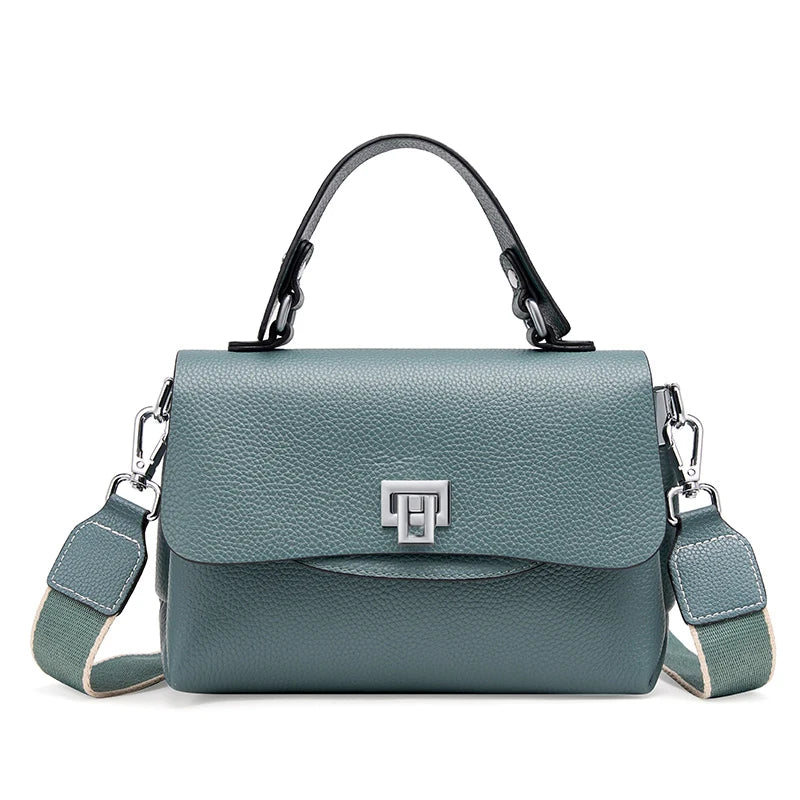 Zency Women Genuine Leather Top-handle Bag Envelope Bags Luxury Designer Shoulder Handbag Ladies Elegant Crossbody For Ladies