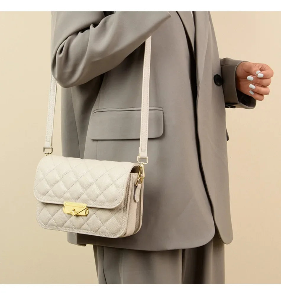 Genuine Leather Bag for Women Luxury Brand Small Ladies Handbag High Quality Natural Cowskin Female Shoulder Crossbody Bags Tote