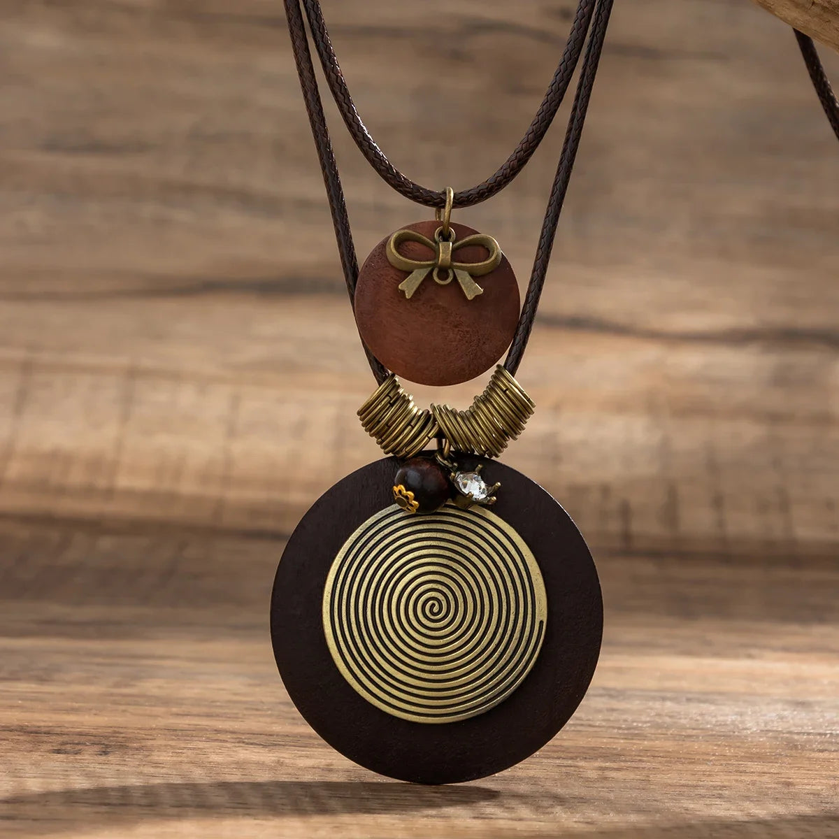 Vintage Rope Chains with Big Round Pendants Necklace for Women Female Exaggerated Large Accessories on Neck 2025 Fashion Jewelry