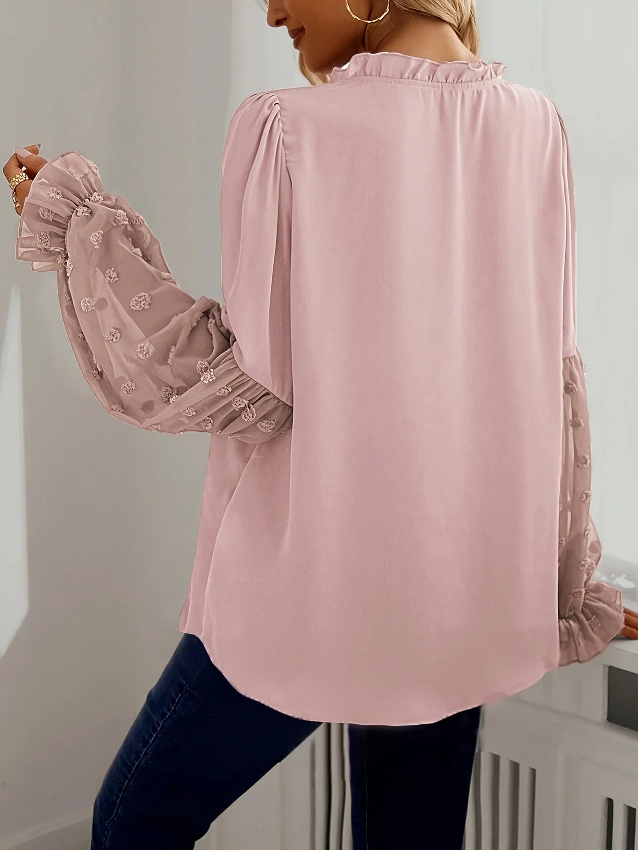 Plus Size 1XL-5XL Women Spring Autumn Women’s Leisure Long Sleeve Blouse Tops Shirt Women V-neck Fashion Shirt Blouses Clothing