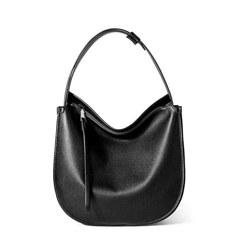 Zency Women Large Brown Bag Soft Leather Fashion Girls Handbag Luxury Designer Shoulder Large Capacity Hobo Bag Satchel 2025