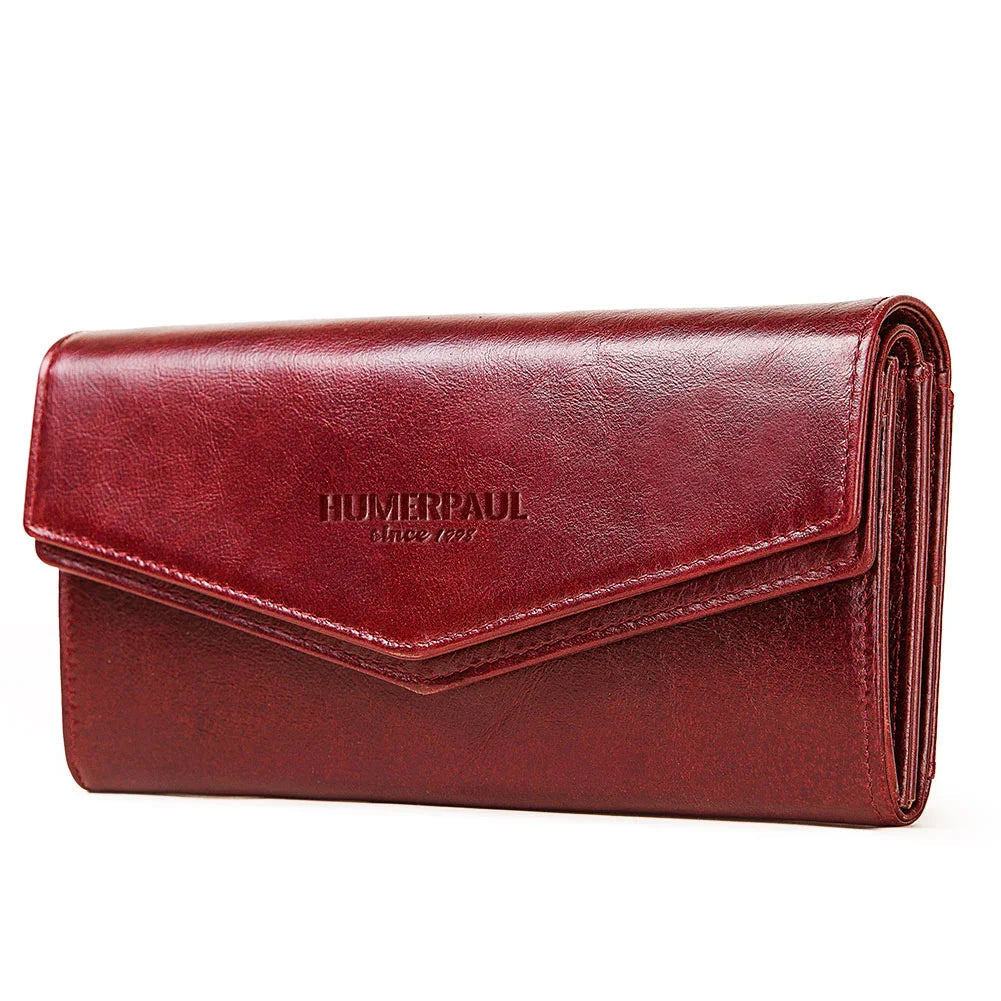 HUMERPAUL Cartera para mujer Capa superior de cuero Bolso largo para teléfono celular con tarjetero RFID de gran capacidad de lujo ﻿ Bolsos de mujer