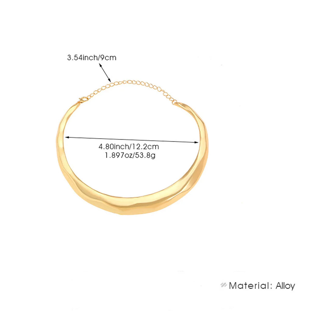 Exggarated Metal Geometric Necklace for Women New Trend European & American Choker Collar Accessoriss Jewelry Party Gift