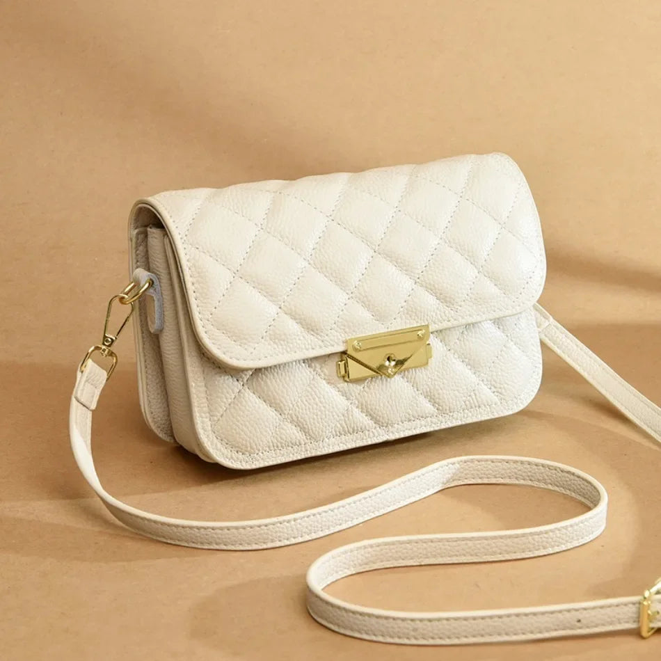 Genuine Leather Bag for Women Luxury Brand Small Ladies Handbag High Quality Natural Cowskin Female Shoulder Crossbody Bags Tote