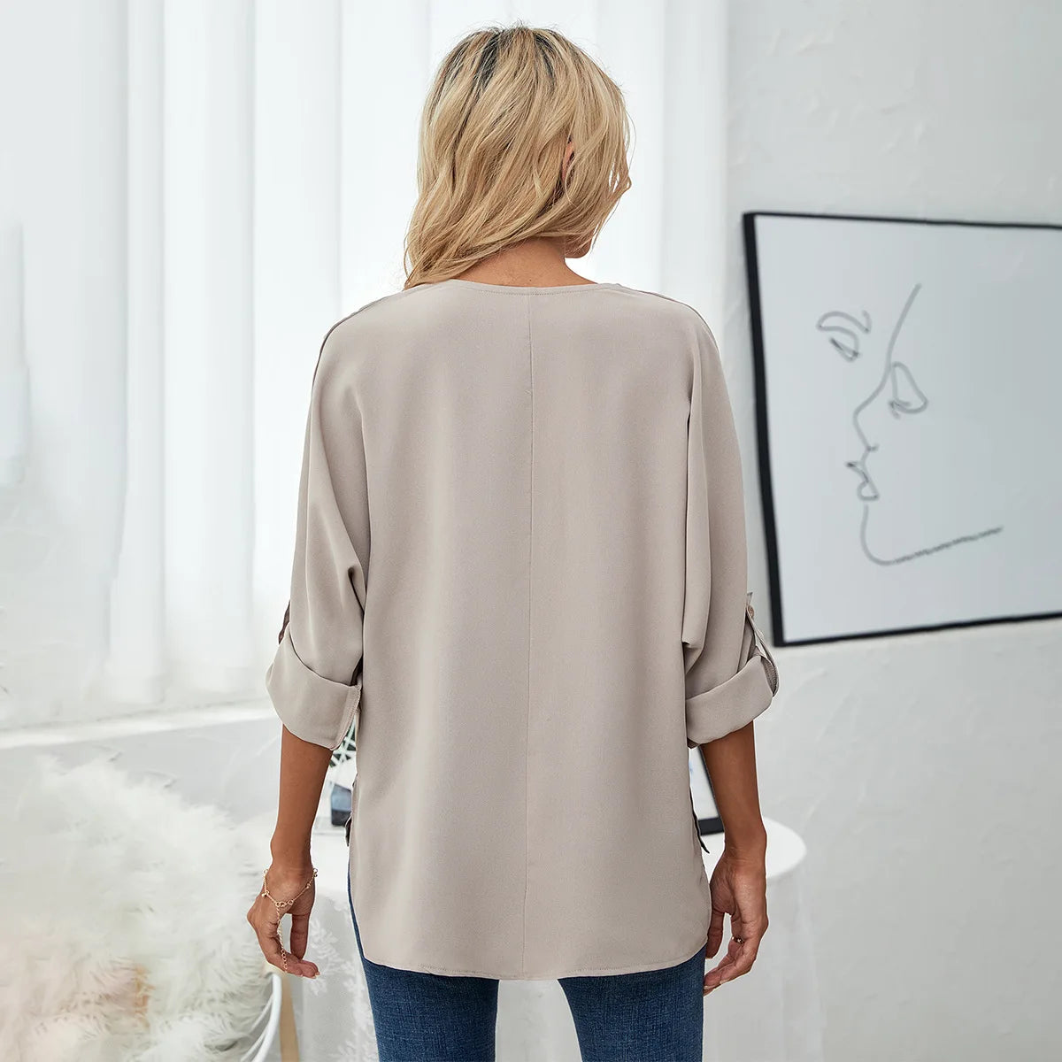 Solid Casual Loose Blouses For Women Fashion 2025 Autumn Vintage Women's Oversized Shirts And Blouses Elegant Youth Female Tops
