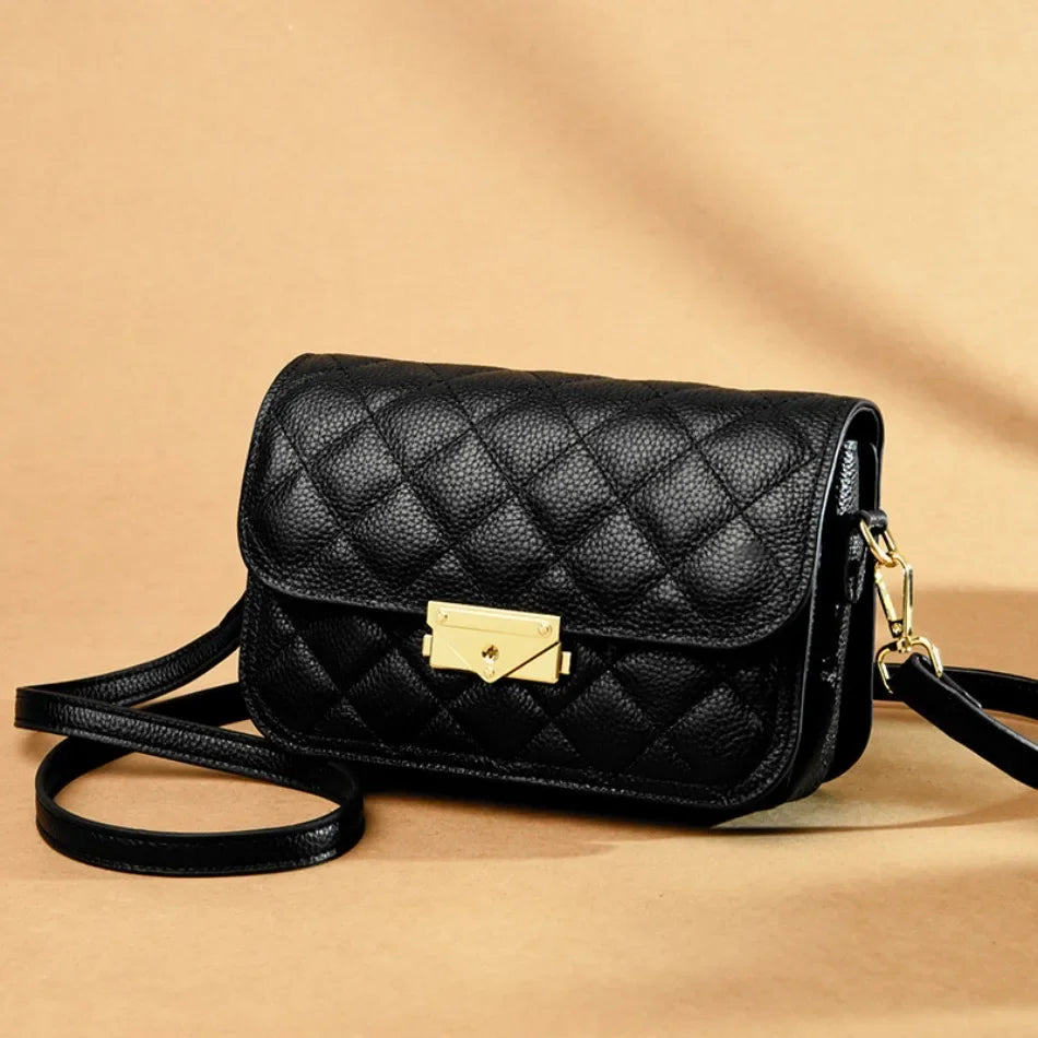 Genuine Leather Bag for Women Luxury Brand Small Ladies Handbag High Quality Natural Cowskin Female Shoulder Crossbody Bags Tote
