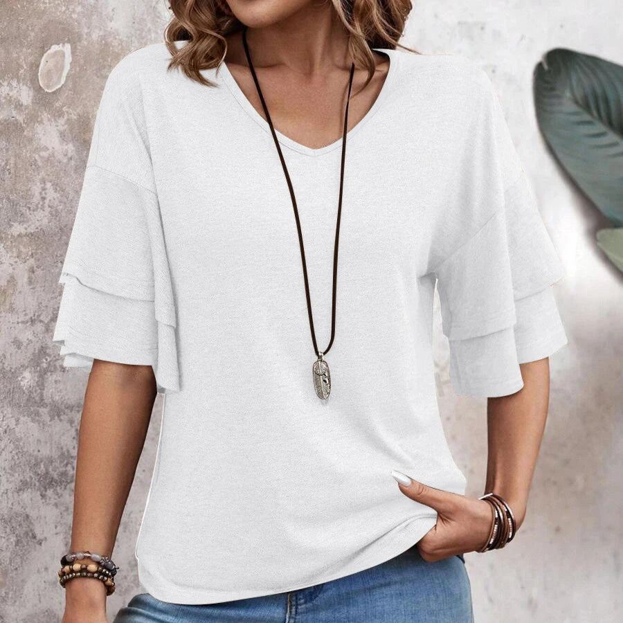 Solid Casual Loose Blouses For Women Fashion 2025 Summer Vintage Women's Oversized Shirts And Blouses Elegant Youth Female Tops