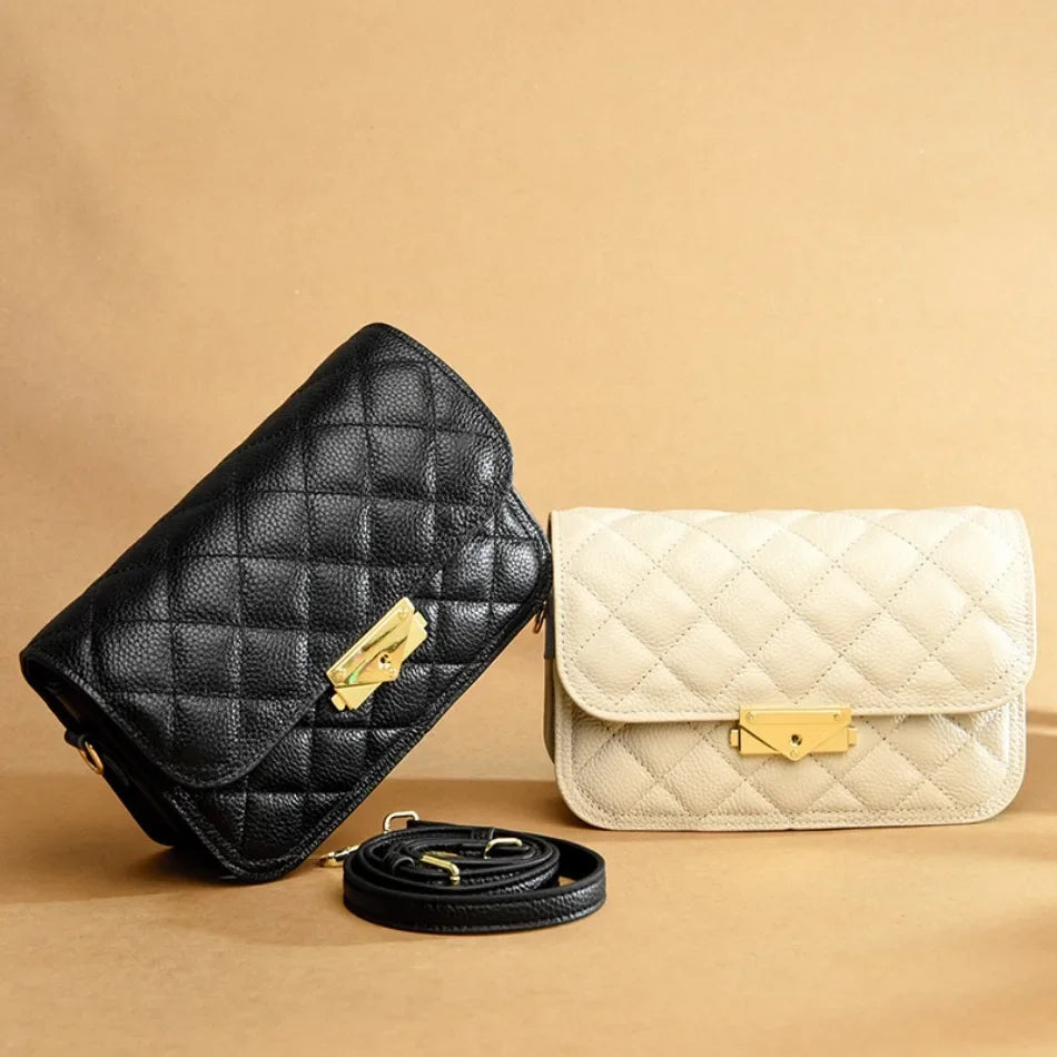 Genuine Leather Bag for Women Luxury Brand Small Ladies Handbag High Quality Natural Cowskin Female Shoulder Crossbody Bags Tote