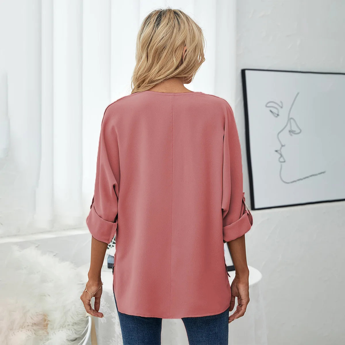 Solid Casual Loose Blouses For Women Fashion 2025 Autumn Vintage Women's Oversized Shirts And Blouses Elegant Youth Female Tops
