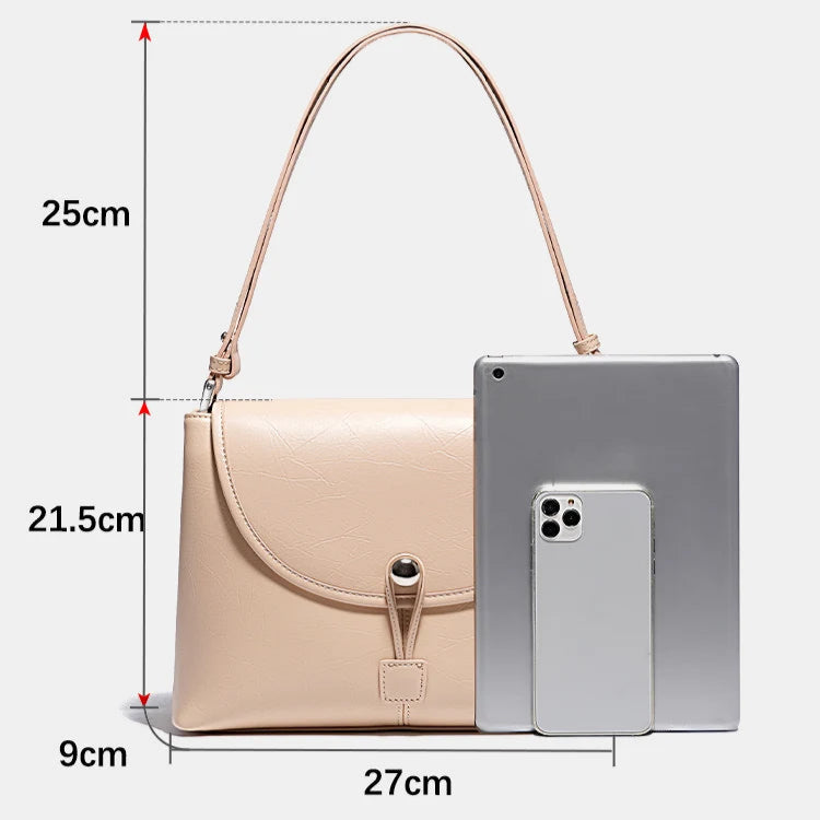 Zency 2025 Women's Soft Leather Handbag Large Pocket Tote Bag Shoulder Crossbody Luxury Bag Gift Lady Underarm Bag Adjustable