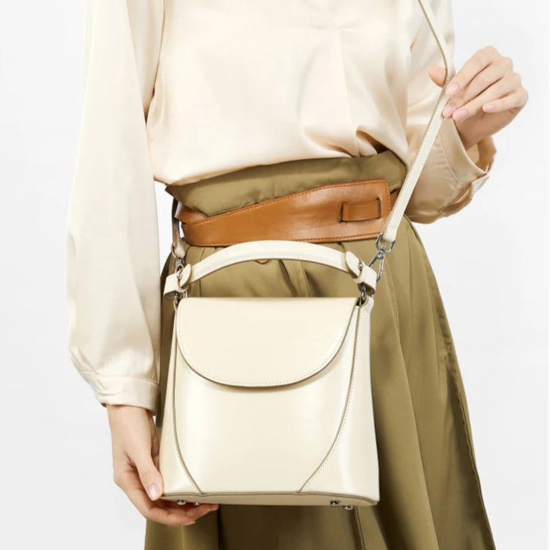 Zency 2025 Trendy Elegant Handbag Genuine Leather Shoulder Cross body French Style Girls Small Phone Bag With Card Slot