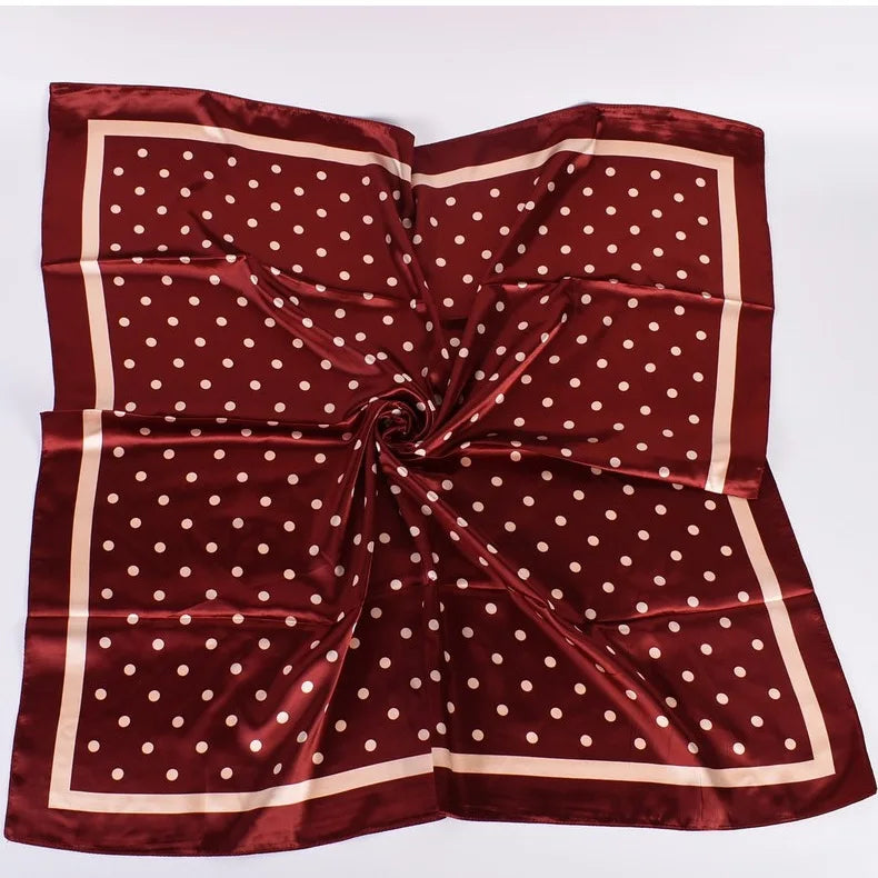 Head Scarf Women Luxury Brand 90×90cm Silk Square Scarf Satin Bandana Cheveux Soft Neckerchief Hijab Hair Scarves For Ladies
