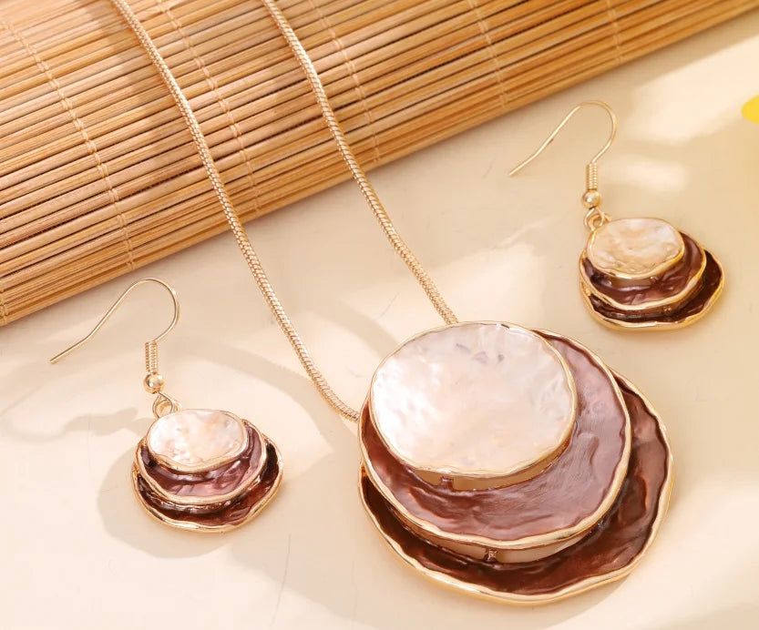New in Necklace Circular Pendants Layered Aesthetic Decoration Choker Beauty Jewelry Trend Christmas Elegant Necklaces for Women