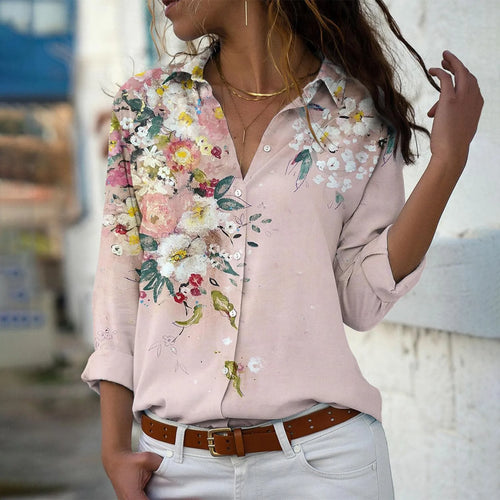 Blusa Elegante de Mujer con Estampado Vibrante