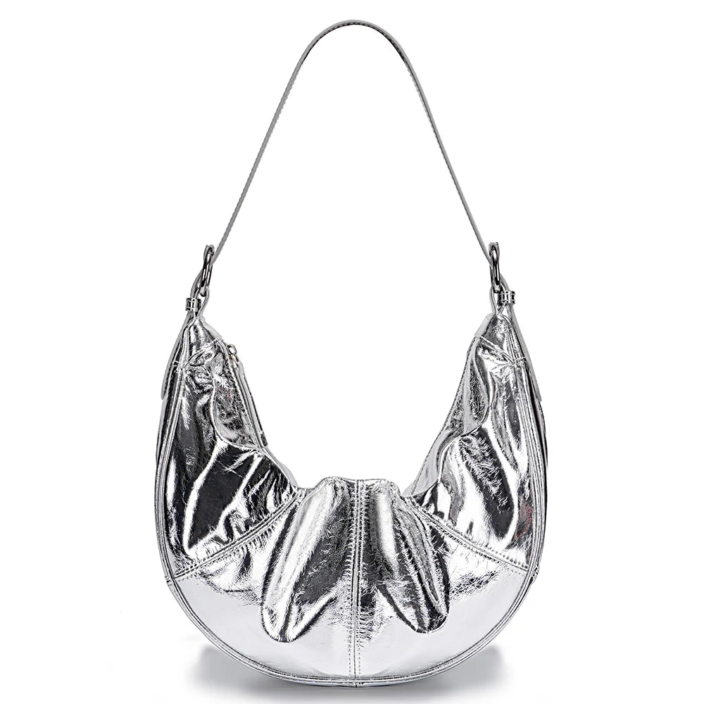 Zency Women Genuine Leather Hobo Bags Shoulder Crossbody Large Capacity Handbag With Two Straps Zip Pockets 2024