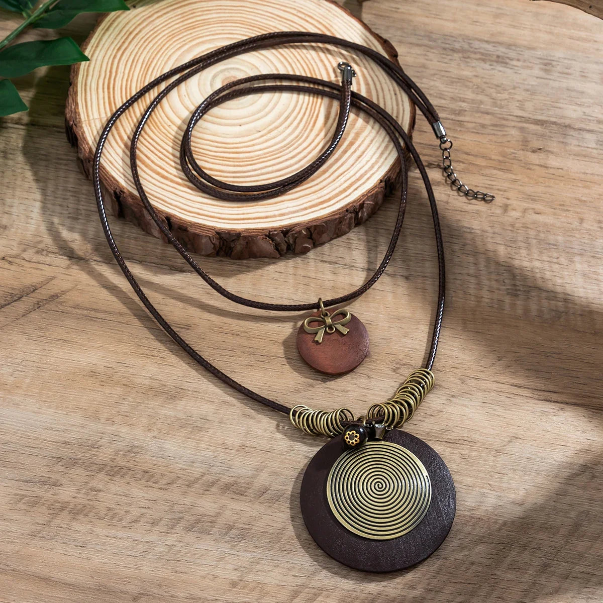 Vintage Rope Chains with Big Round Pendants Necklace for Women Female Exaggerated Large Accessories on Neck 2025 Fashion Jewelry