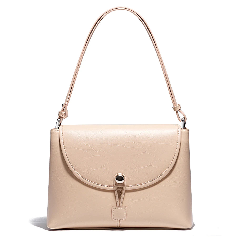 Zency 2025 Women's Soft Leather Handbag Large Pocket Tote Bag Shoulder Crossbody Luxury Bag Gift Lady Underarm Bag Adjustable