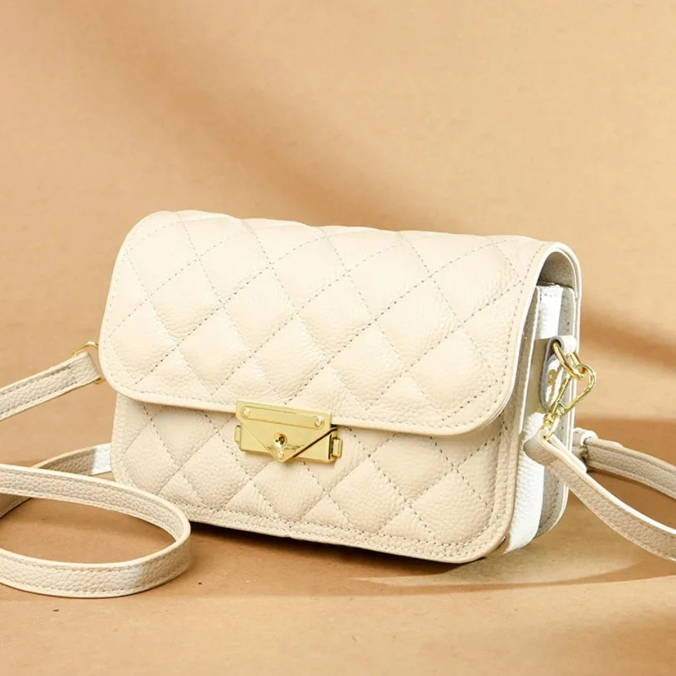 Genuine Leather Bag for Women Luxury Brand Small Ladies Handbag High Quality Natural Cowskin Female Shoulder Crossbody Bags Tote