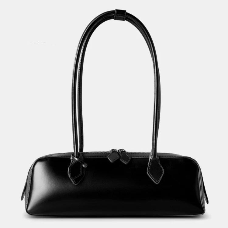 Zency Fashion Designer Underarm Bag Ladies Handbag Premium Oil Wax Leather Shoulder Bag Ladies Satchel French Style New Trendy