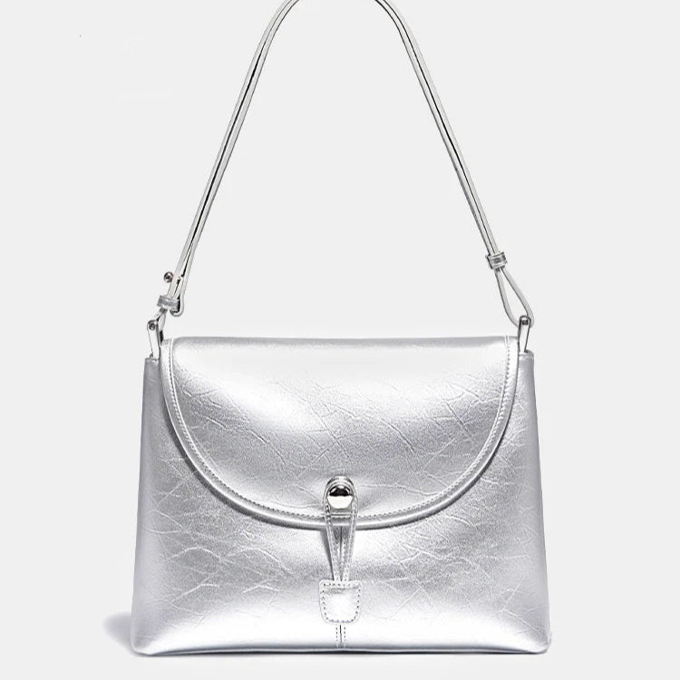 Zency 2025 Women's Soft Leather Handbag Large Pocket Tote Bag Shoulder Crossbody Luxury Bag Gift Lady Underarm Bag Adjustable