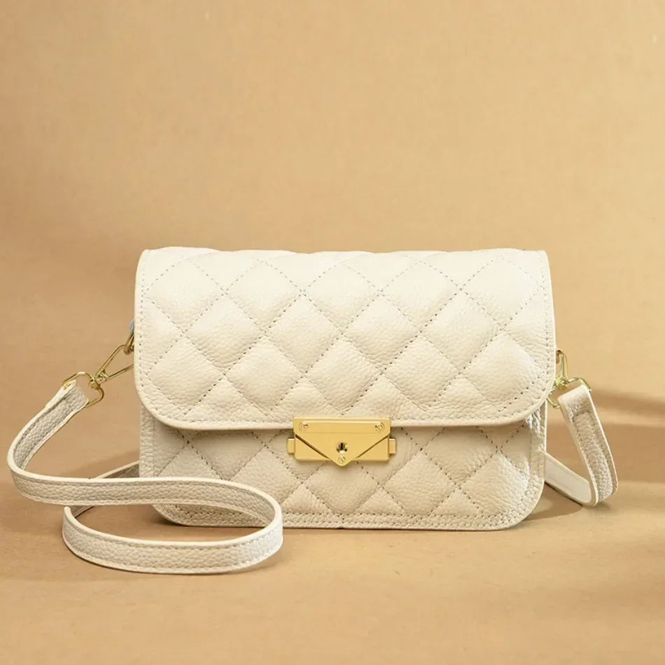 Genuine Leather Bag for Women Luxury Brand Small Ladies Handbag High Quality Natural Cowskin Female Shoulder Crossbody Bags Tote