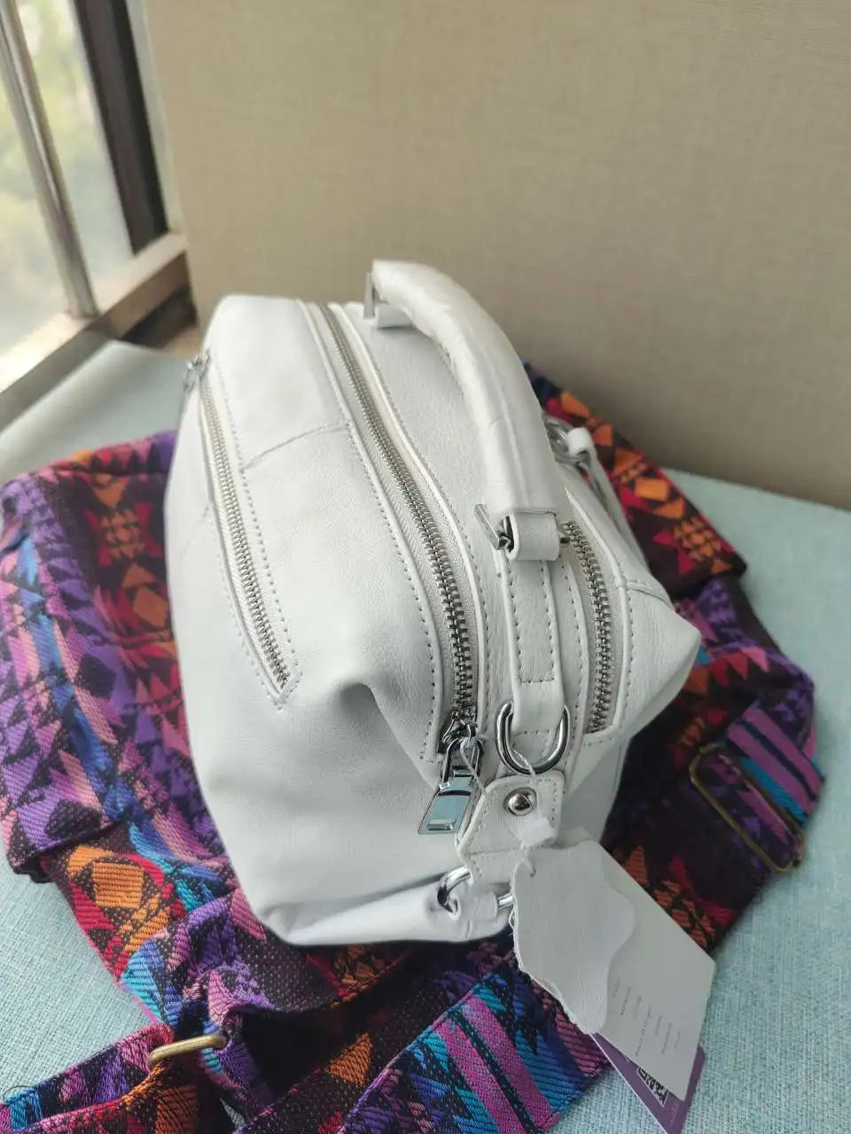 Zency Elegant Genuine Leather Handbag Women Shoulder Bag Large Capacity Simple Medium Tote Bag Crossbody Bag With Two Straps