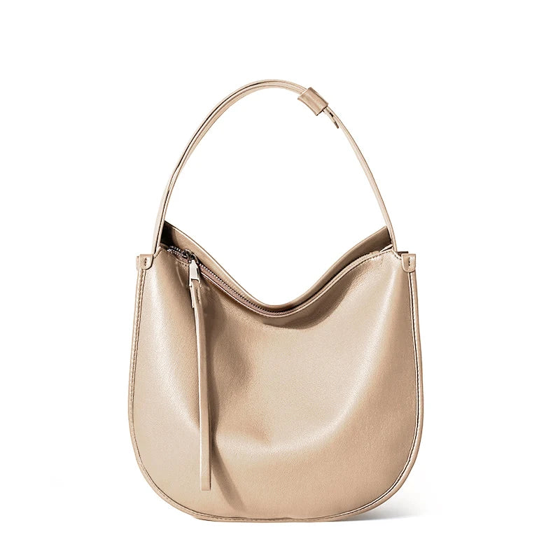 Zency Women Large Brown Bag Soft Leather Fashion Girls Handbag Luxury Designer Shoulder Large Capacity Hobo Bag Satchel 2025