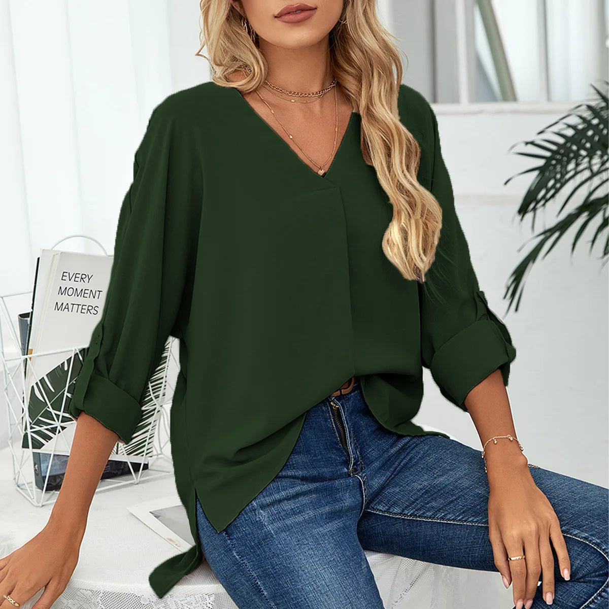 Solid Casual Loose Blouses For Women Fashion 2025 Autumn Vintage Women's Oversized Shirts And Blouses Elegant Youth Female Tops