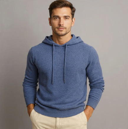 Men's Cashmere Hoodie with Luxurious Knit Design