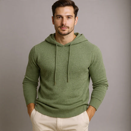 Men's Cashmere Hoodie with Luxurious Knit Design