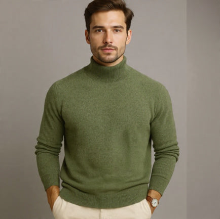 Men's cashmere turtleneck sweater