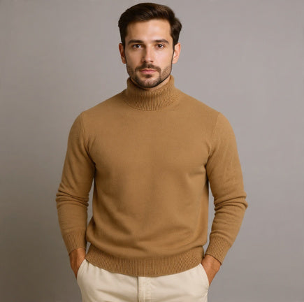 Men's cashmere turtleneck sweater