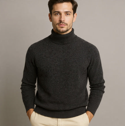 Men's cashmere turtleneck sweater