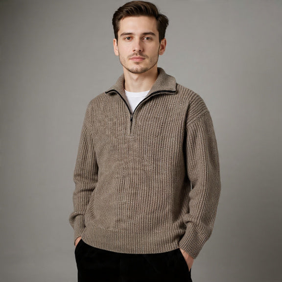 Men's Zippered Sweater