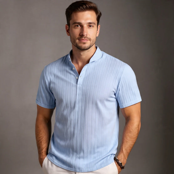 Men's Retro Stand Collar Shirt – Effortlessly Stylish