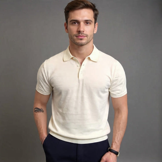 Men's Polo Shirt Elegance: Timeless Solid Design